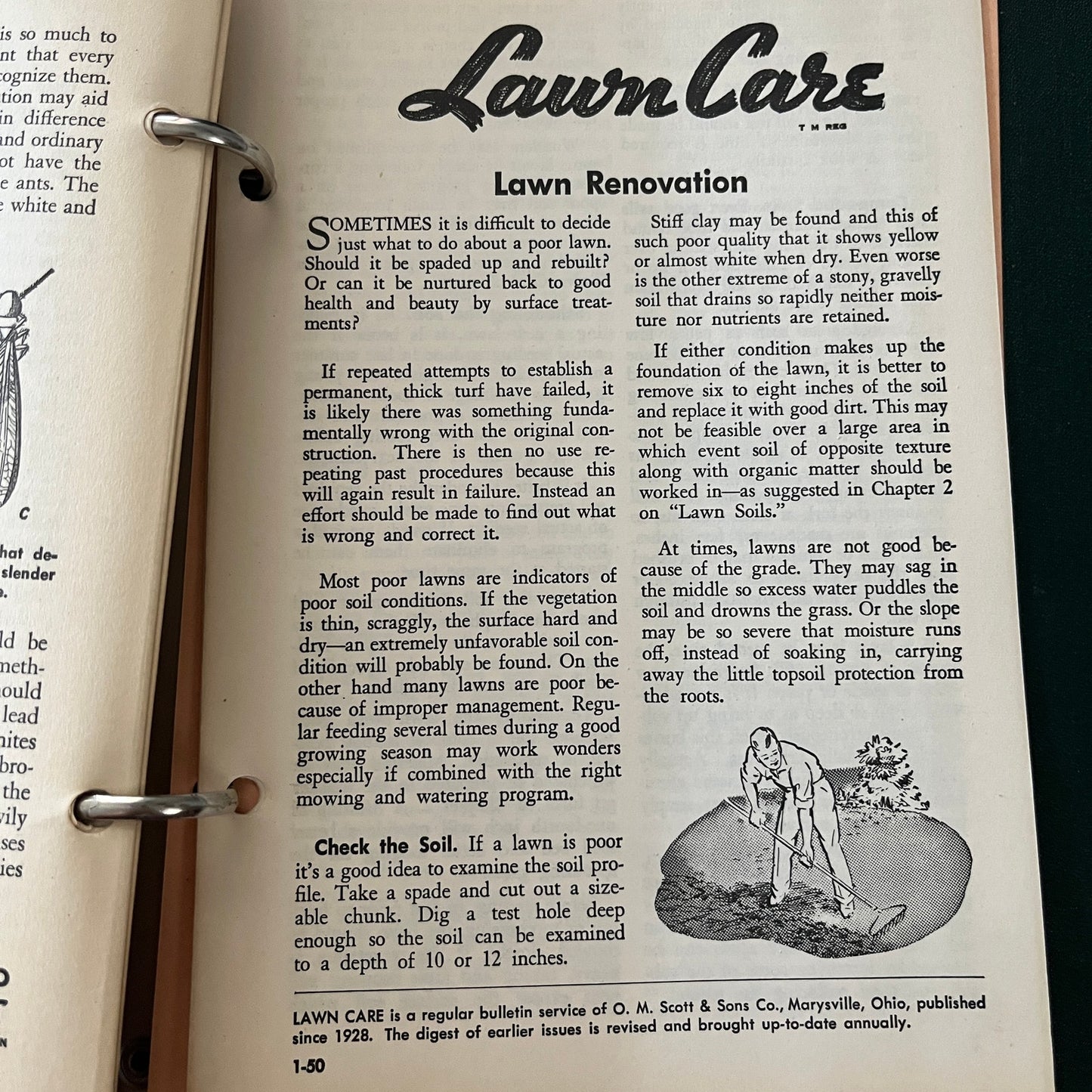 1950-1958 Scotts Lawn Care Book - O. M. Scott & Sons Marysville Ohio TK3