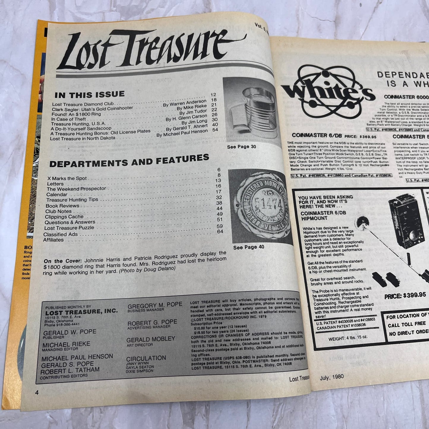 1980 July - Lost Treasure Magazine - Treasure Hunting Gold Prospecting M15
