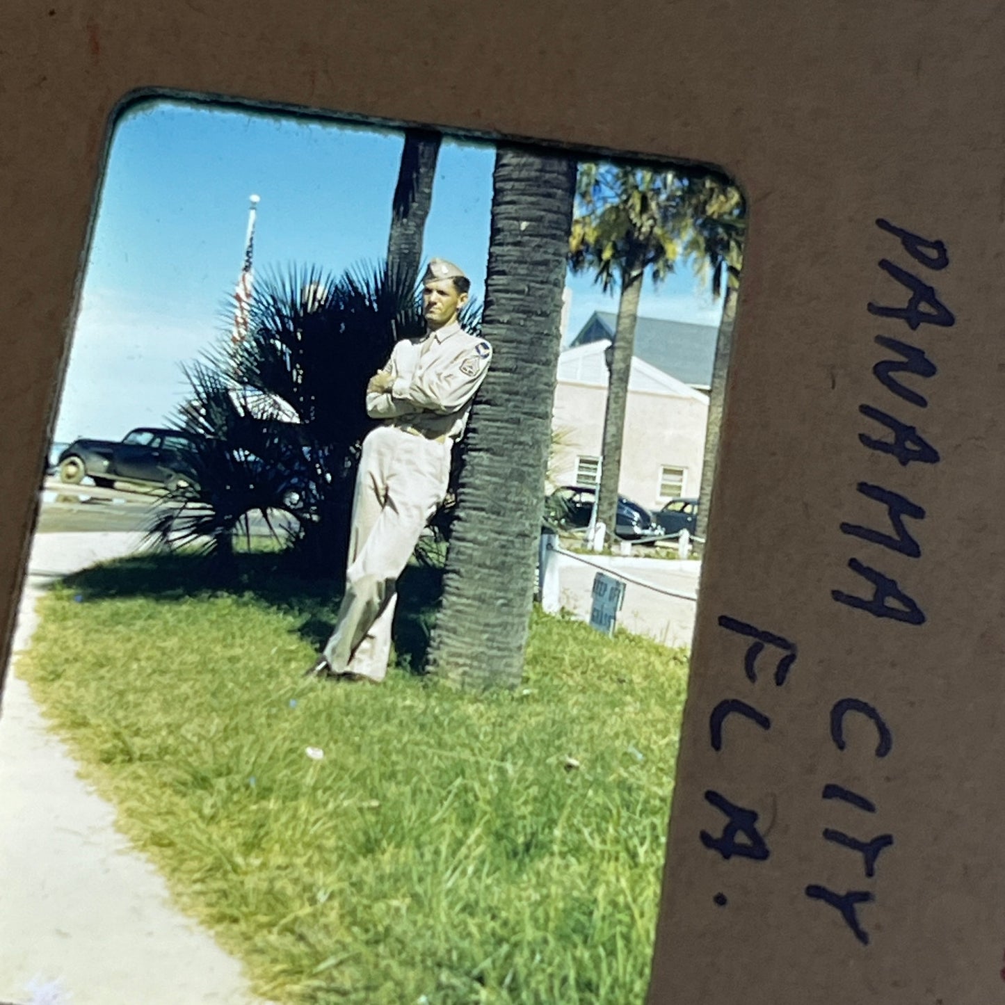 WWII 1942 - 12 Slides of Soldier at Tyndall Field, Panama City FL TB8-SL1
