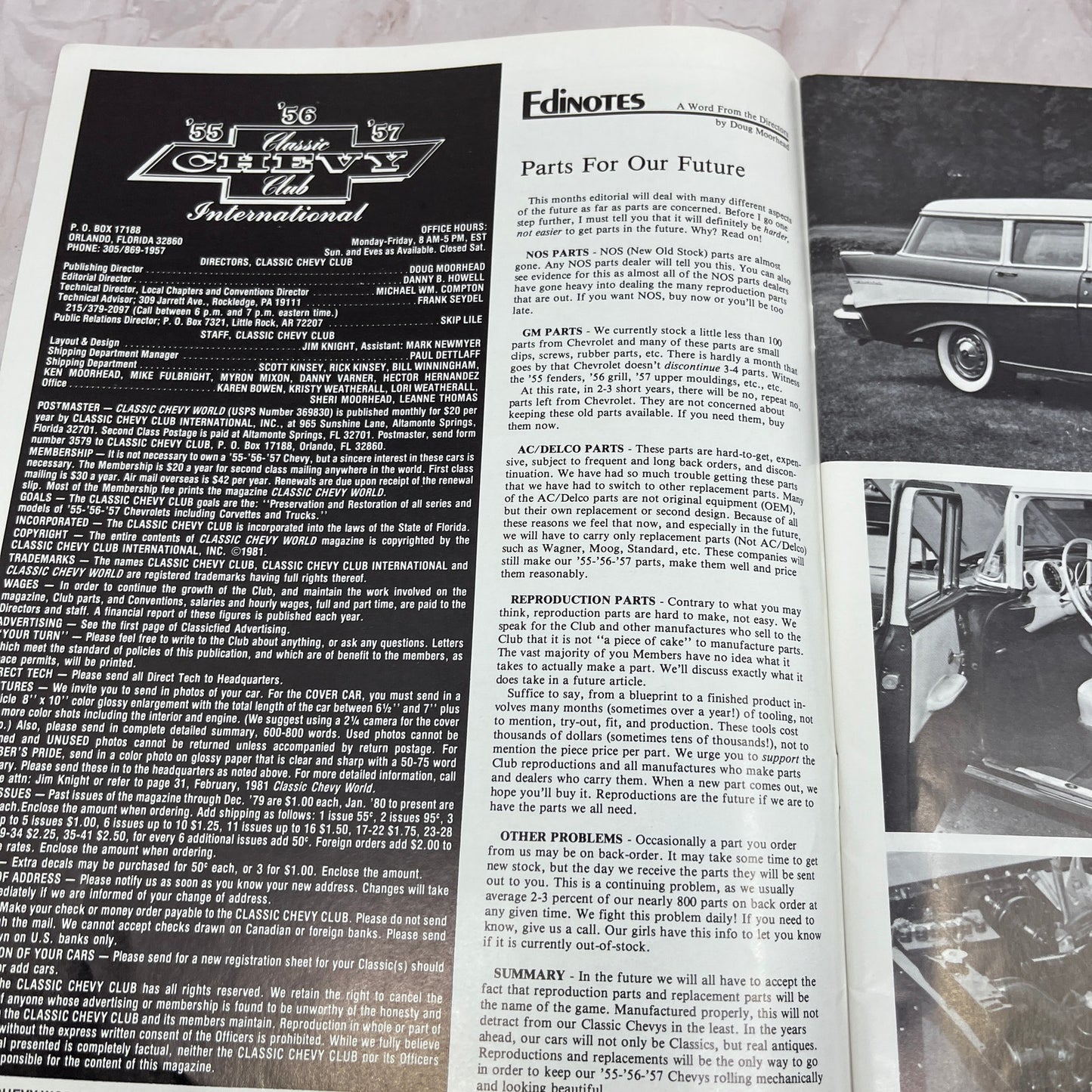 Augi Mautis Wagon - '55, '56, '57 Classic Chevy World Magazine - Aug 1981 M29