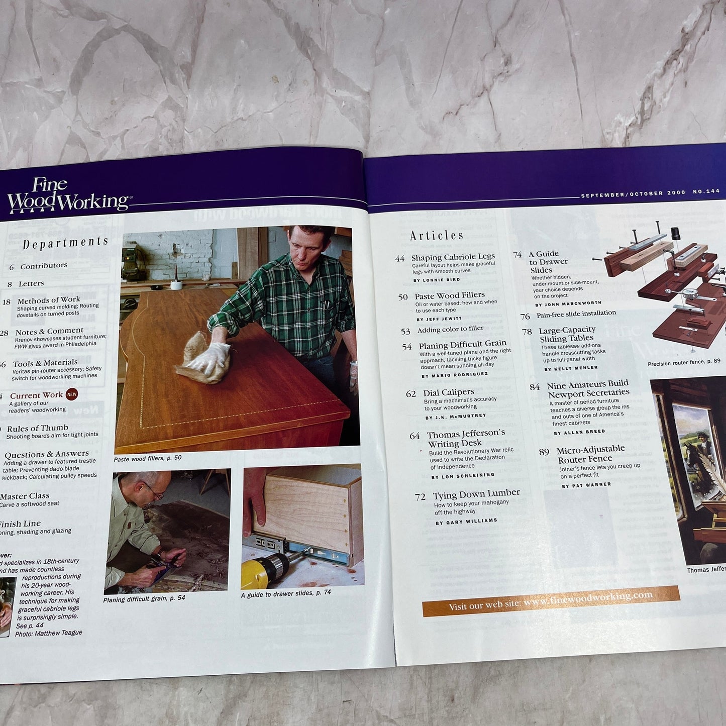 Shaping Cabriole Legs - Oct 2000 No 144 Taunton's Fine Woodworking Magazine M33