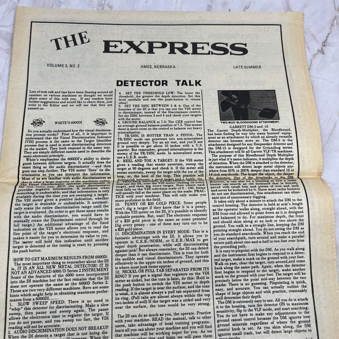 1980s Vol. 3 No. 2 - Exanimo Express Treasure Hunting Newsletter - Ames NE M11