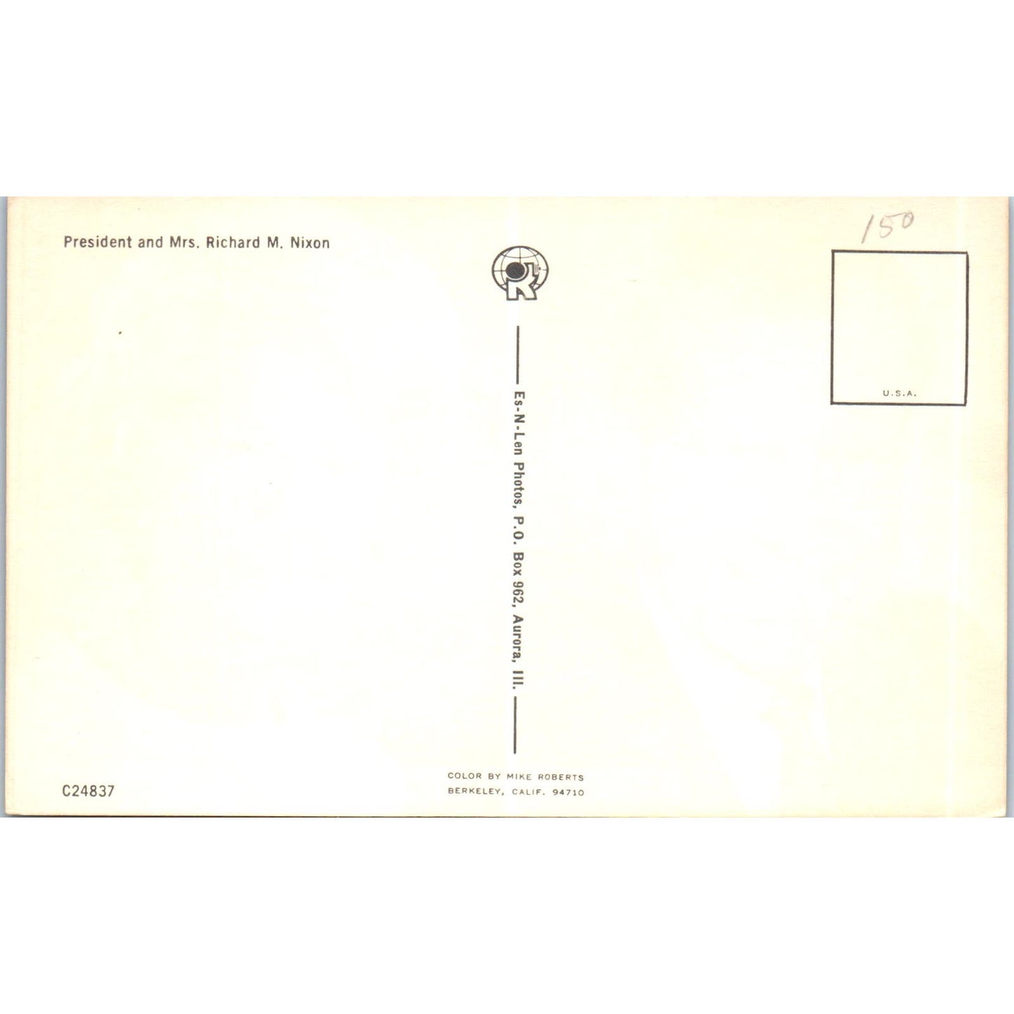 President and Mrs. Richard M. Nixon Vintage Postcard PC12