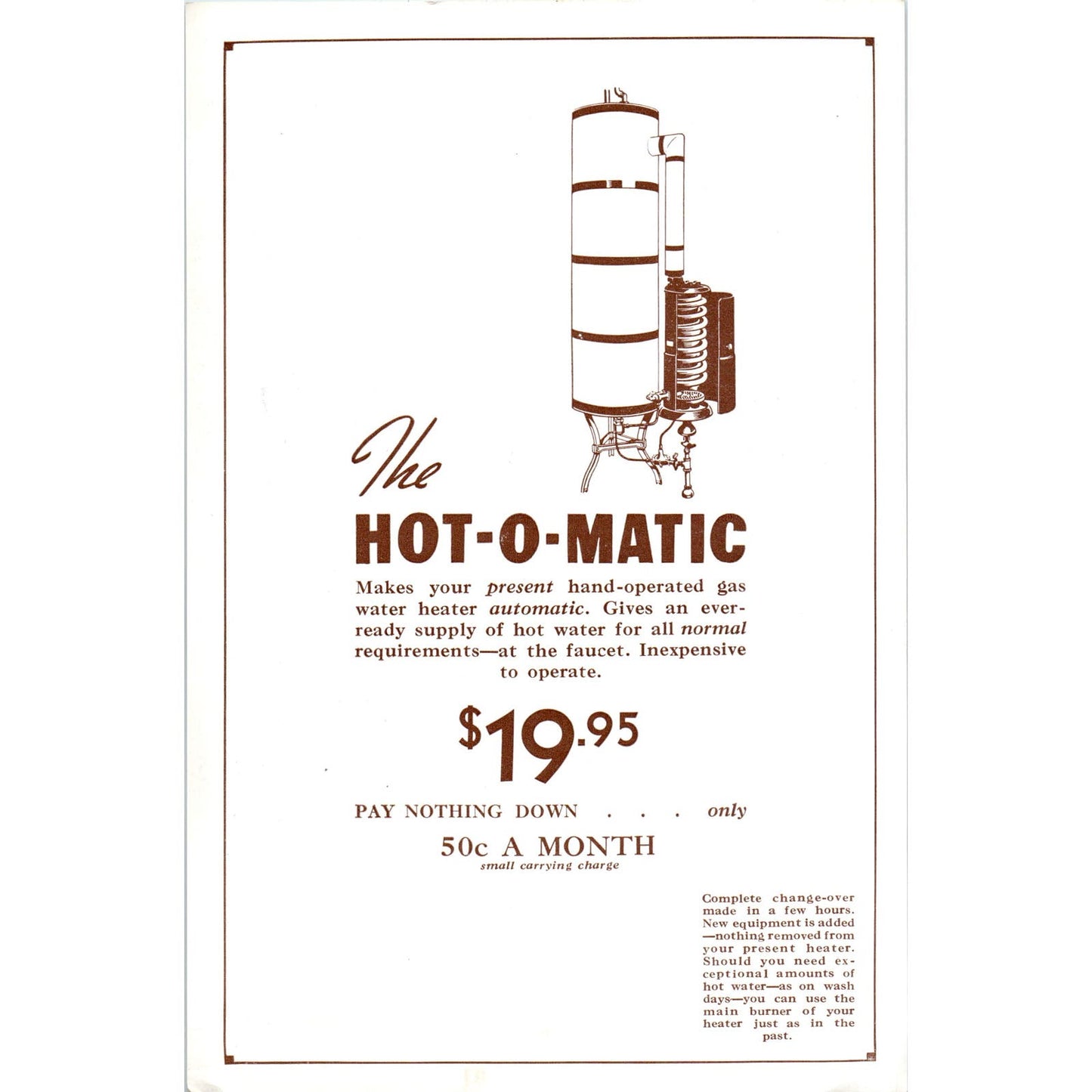 1930s Art Deco Home Appliance Wedding Gifts Advertising Leaflet Hot-O-Matic AB9