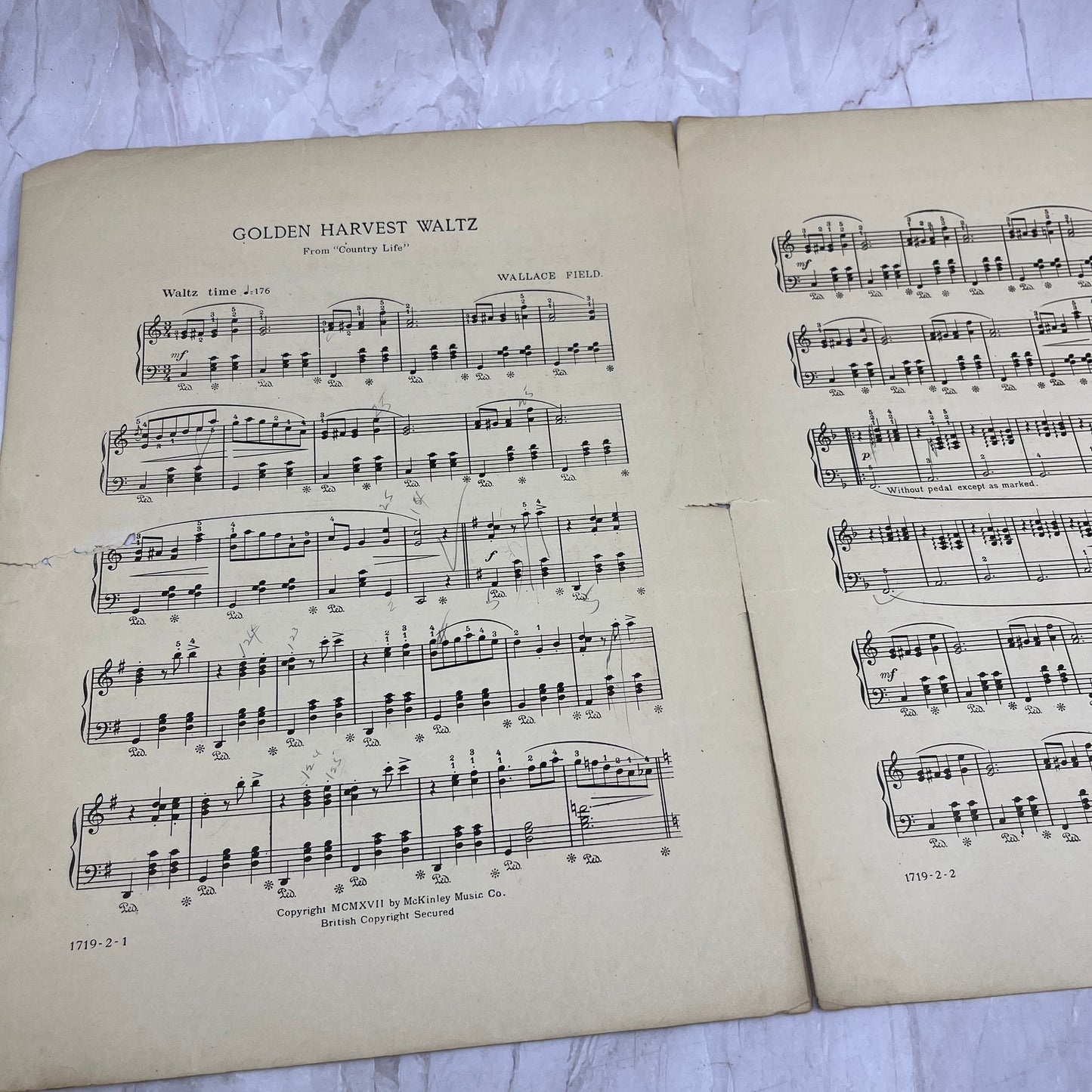 1917 Country Life 6 Medium Grade Teaching Pieces Antique Sheet Music Ti5