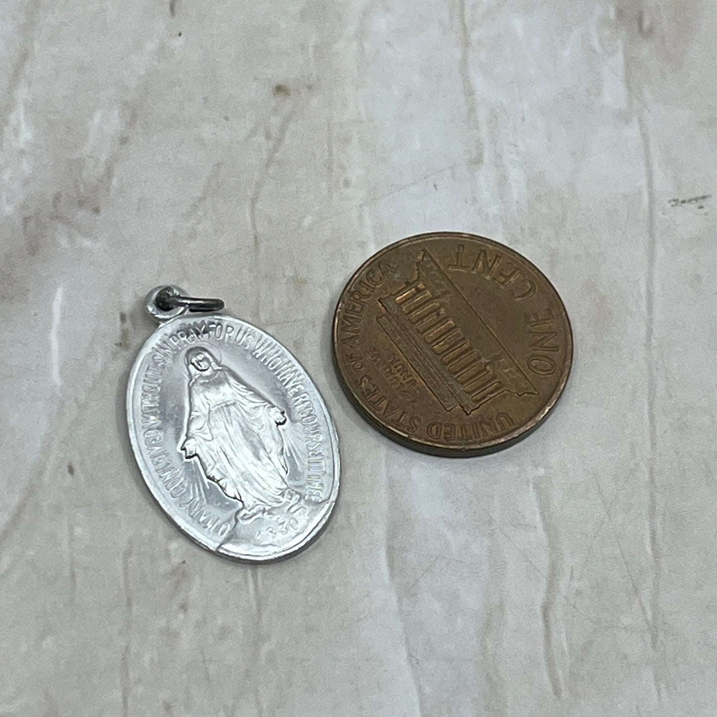 Vintage Lot of 2 Miraculous Medal Blessed Mother Germantown PA SC8