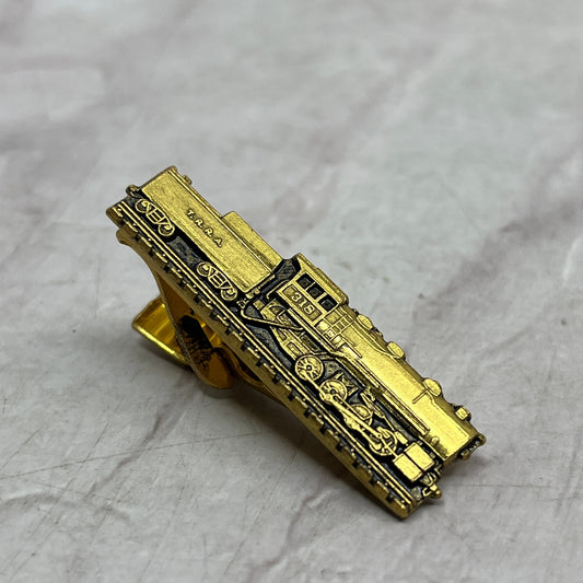 Vintage TRRA 318 Train Locomotive Gold Tone Tie Clip SE5