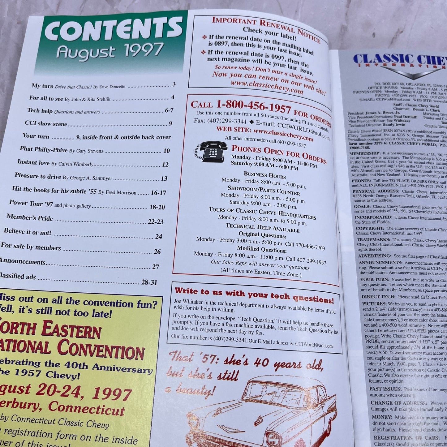 John Stehlik 57 Convertible - '55, '56, '57 Classic Chevy World - Aug 1997 M30