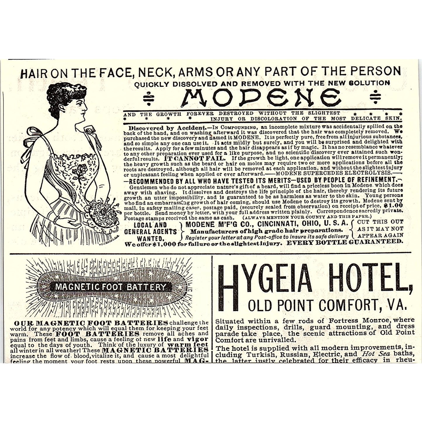 Dr. E.L. Graves Tooth Powder Chicago IL 1892 Ad AG2-H5