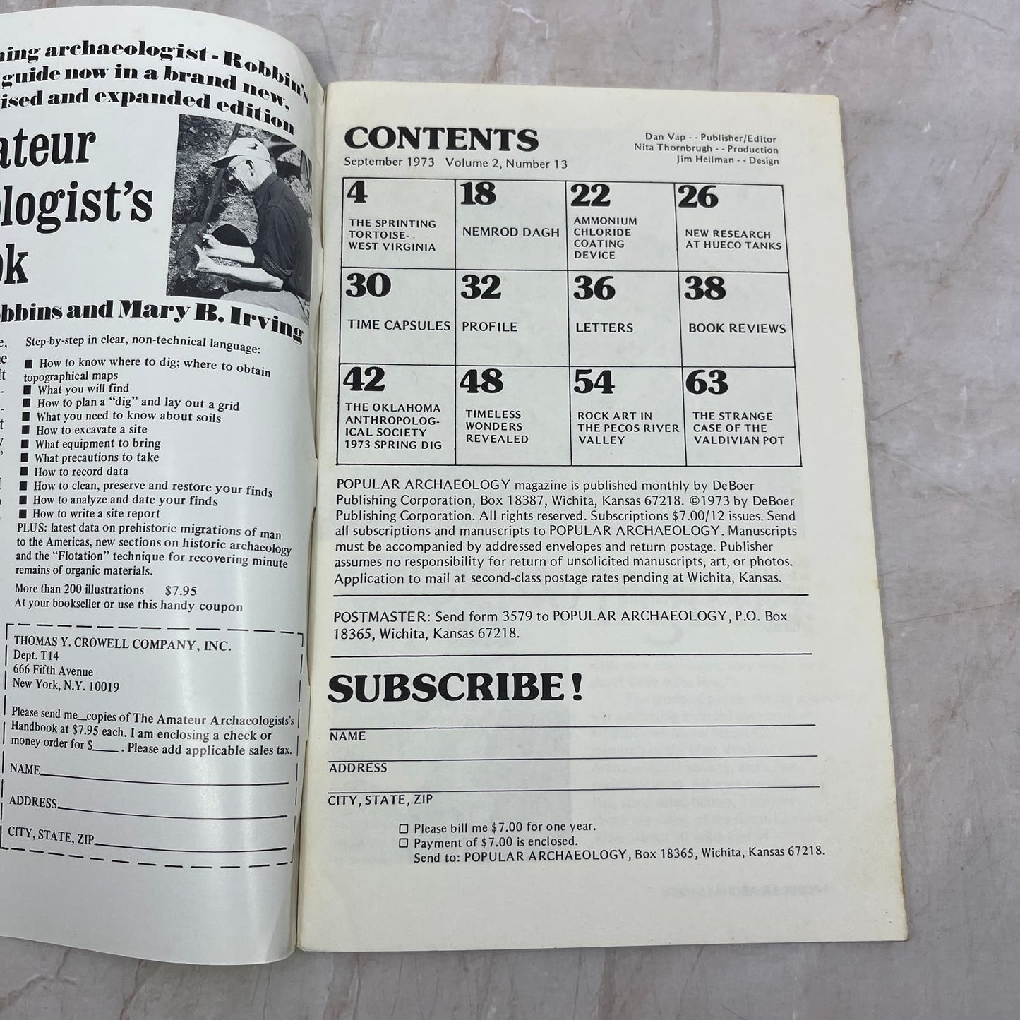 1973 Sep - Popular Archaeology Magazine - Digs & Sites Across the USA M18