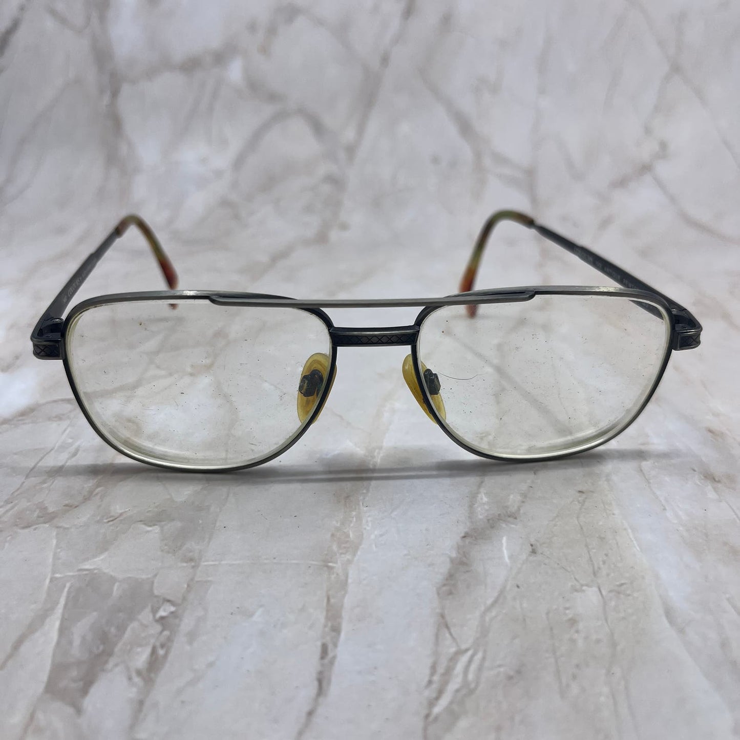 Retro Men’s Alexander Julian Colours Antique Pewter Aviator Eyeglasses TD7-G6-11