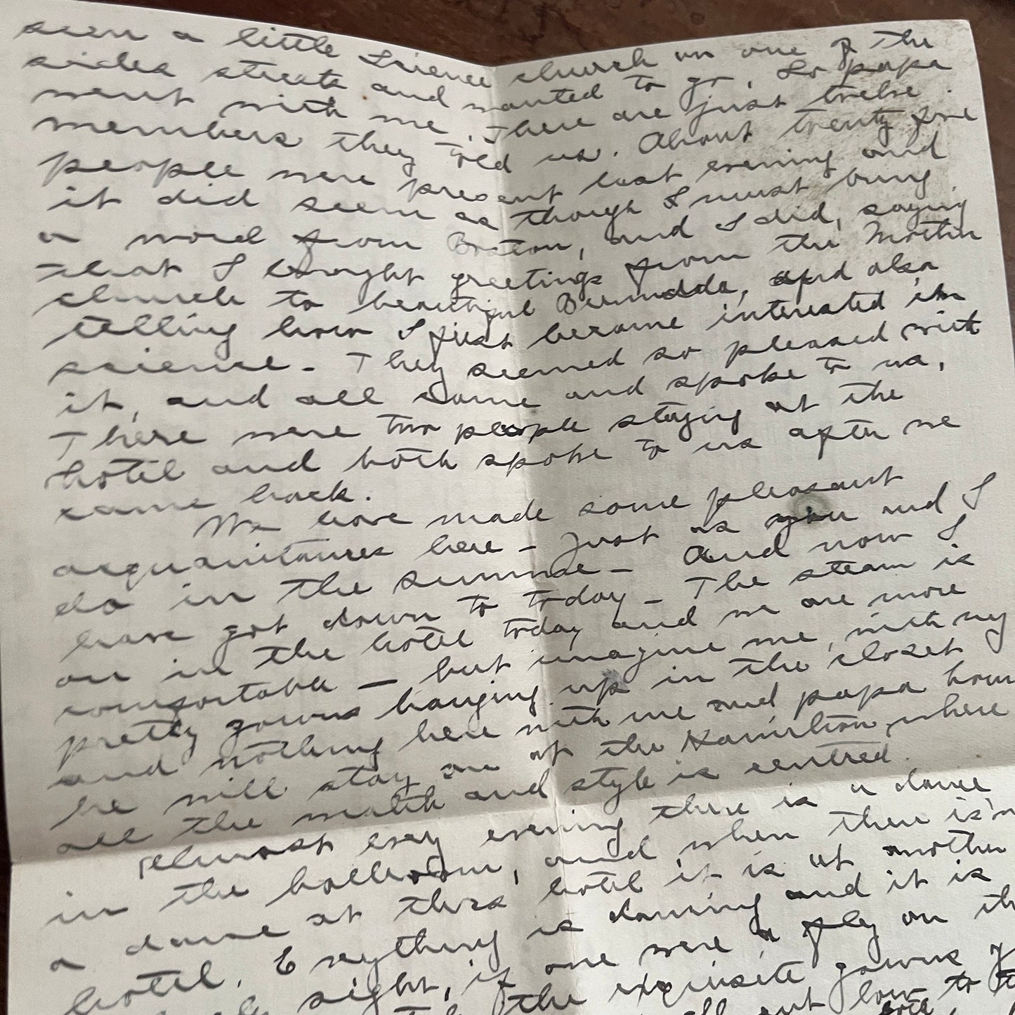 1914 Handwritten Letter & Envelope Hamilton Hotel Bermuda Gladys H Russ AF4-1