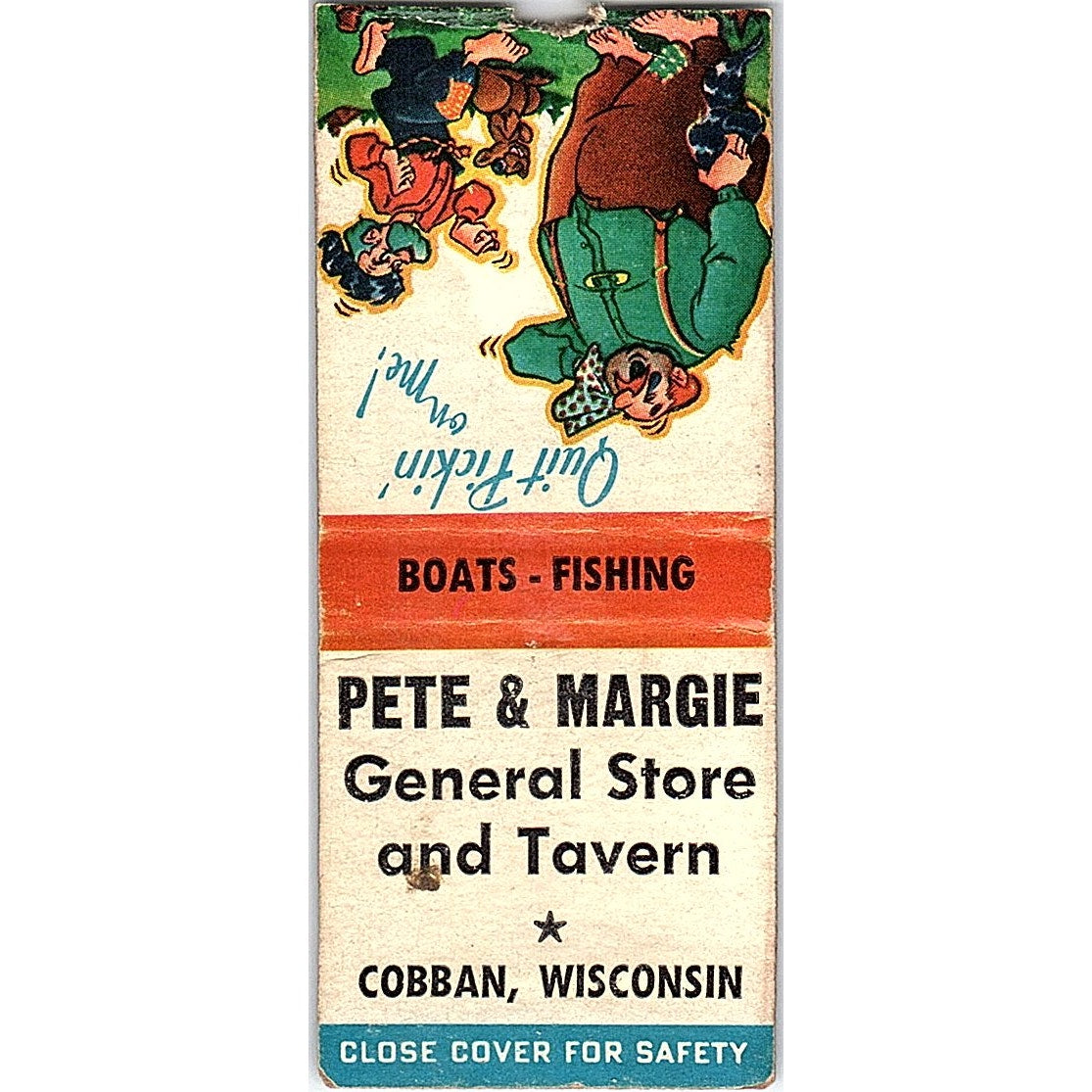 Pete & Margie General Store Cobban WI Vintage Matchbook Cover SF3-Y3