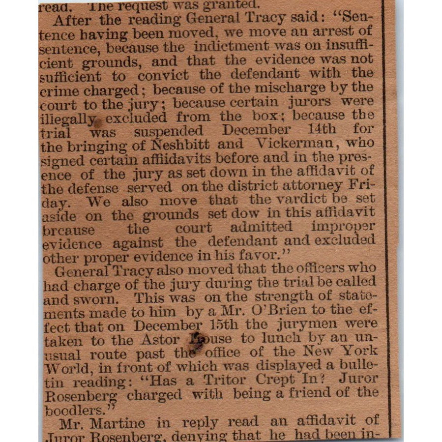 Jacobs & Proctor's Opera House Corine 1886 Hartford CT Victorian Ad AB8-HT1