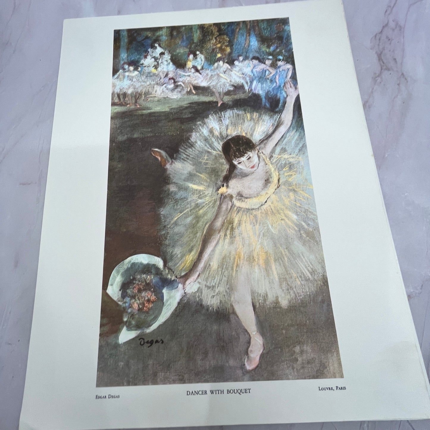 Dancer With Bouquet - Edgar Degas Lithograph 11x14" Art Print V22