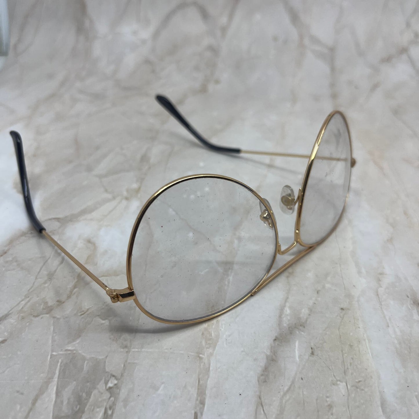 Retro Men’s Gold Tone Aviator Sunglasses Eyeglasses Frames TD7-G5-8
