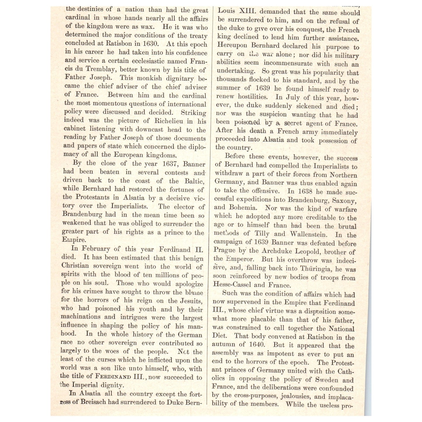 Cardinal Richelieu and Father Joseph 1911 Engraving Print AF5-11