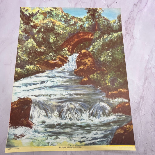 En Valle De Bravo, Mexico - Claudette Retro Mexican Art 11.5x14.5" Art Print V22