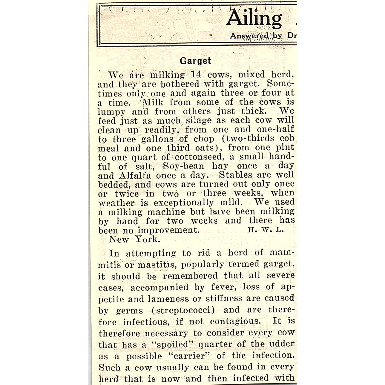 The Jos. Dick Mfg Co Blizzard Ensilage Cutter Canton Ohio 1924 Ad AG3-M3