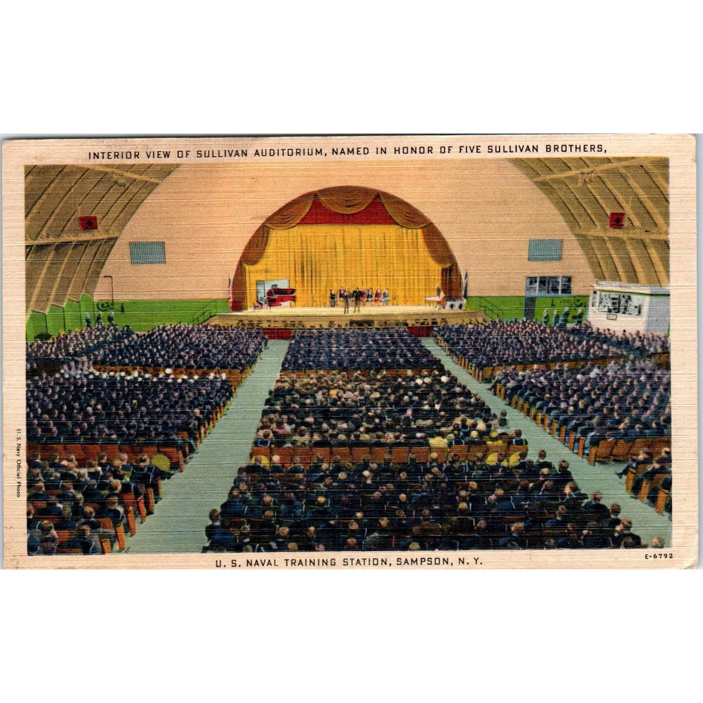 1944 US Naval Training Station Sampson NY Vintage Postcard PD3