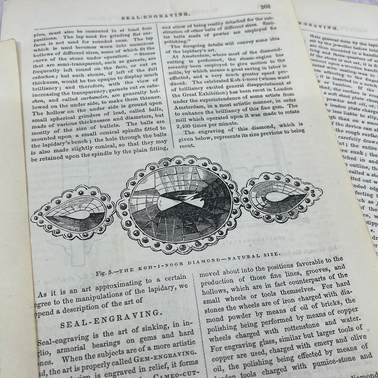 1857 Original Article Lapidary Work by C.T. Hinckley D19