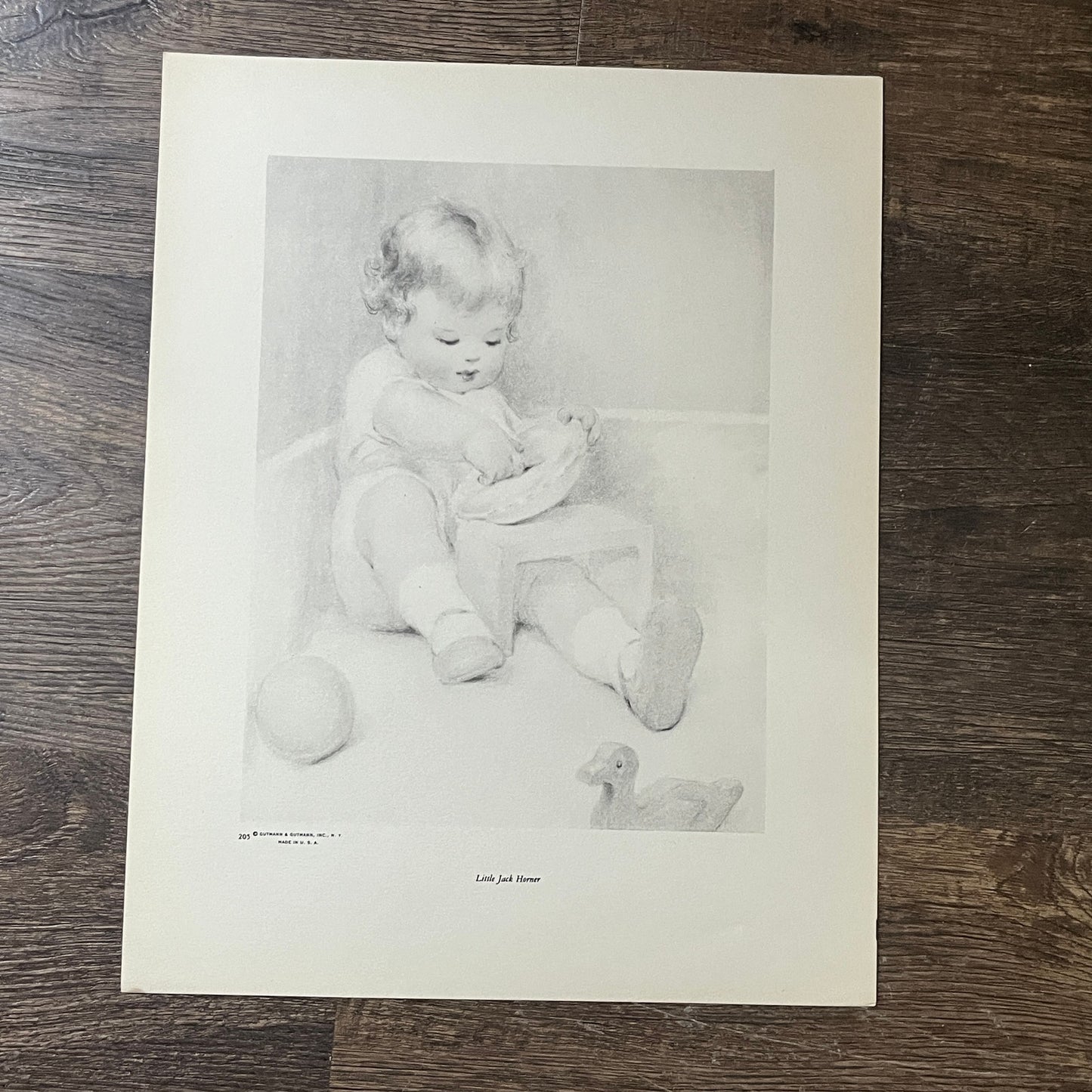 Little Jack Horner - Bessie Pease Gutmann Lithograph Art Print 11x14 V8