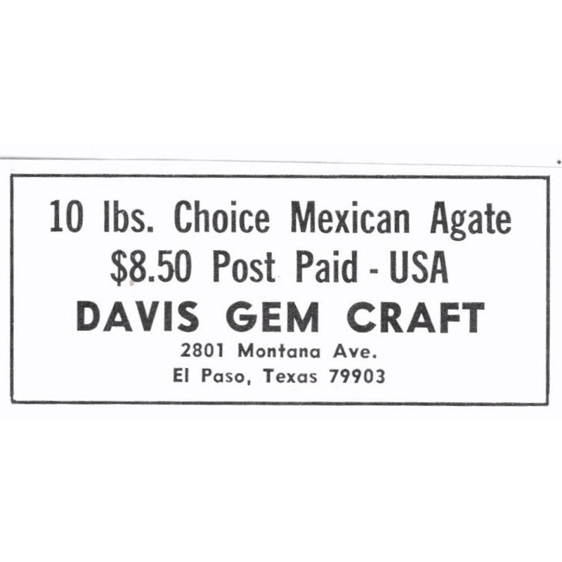 Davis Gem Craft El Paso Texas 1972 Ad AF8-S5
