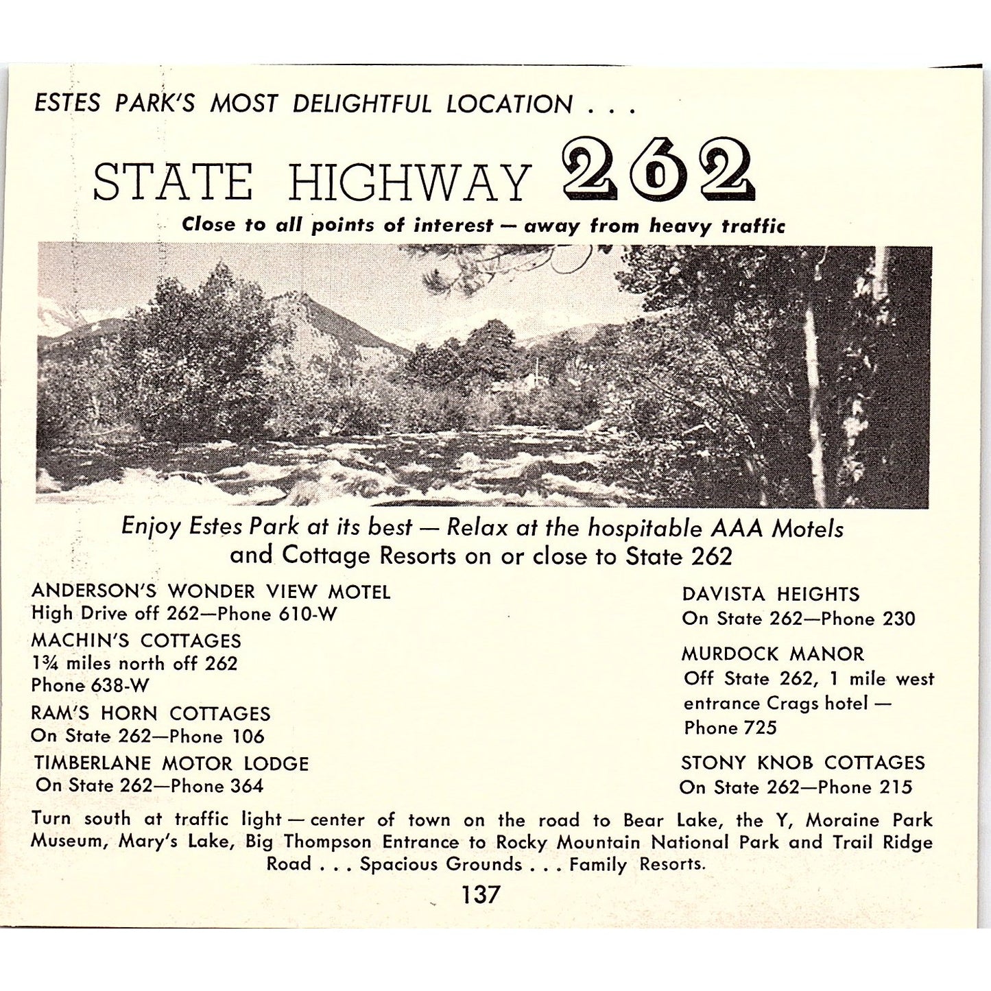 The Crags Cocktail Lounge House on the Hil, Highway 262 Denver CO 1958 Ad AG1-H1