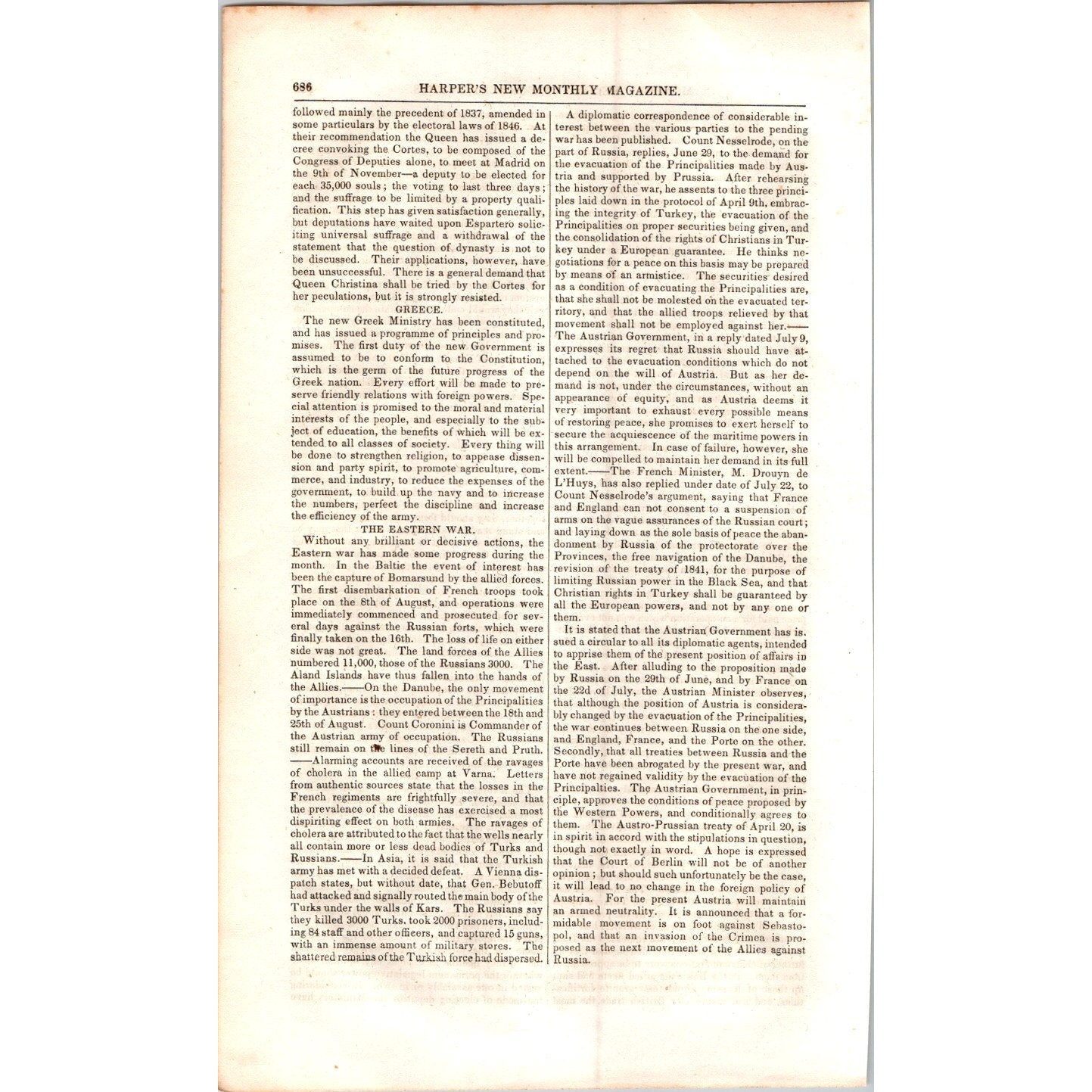 Fugitive Slave Law Repeal Monthly Current Events 2 Pages 1854 Article I19