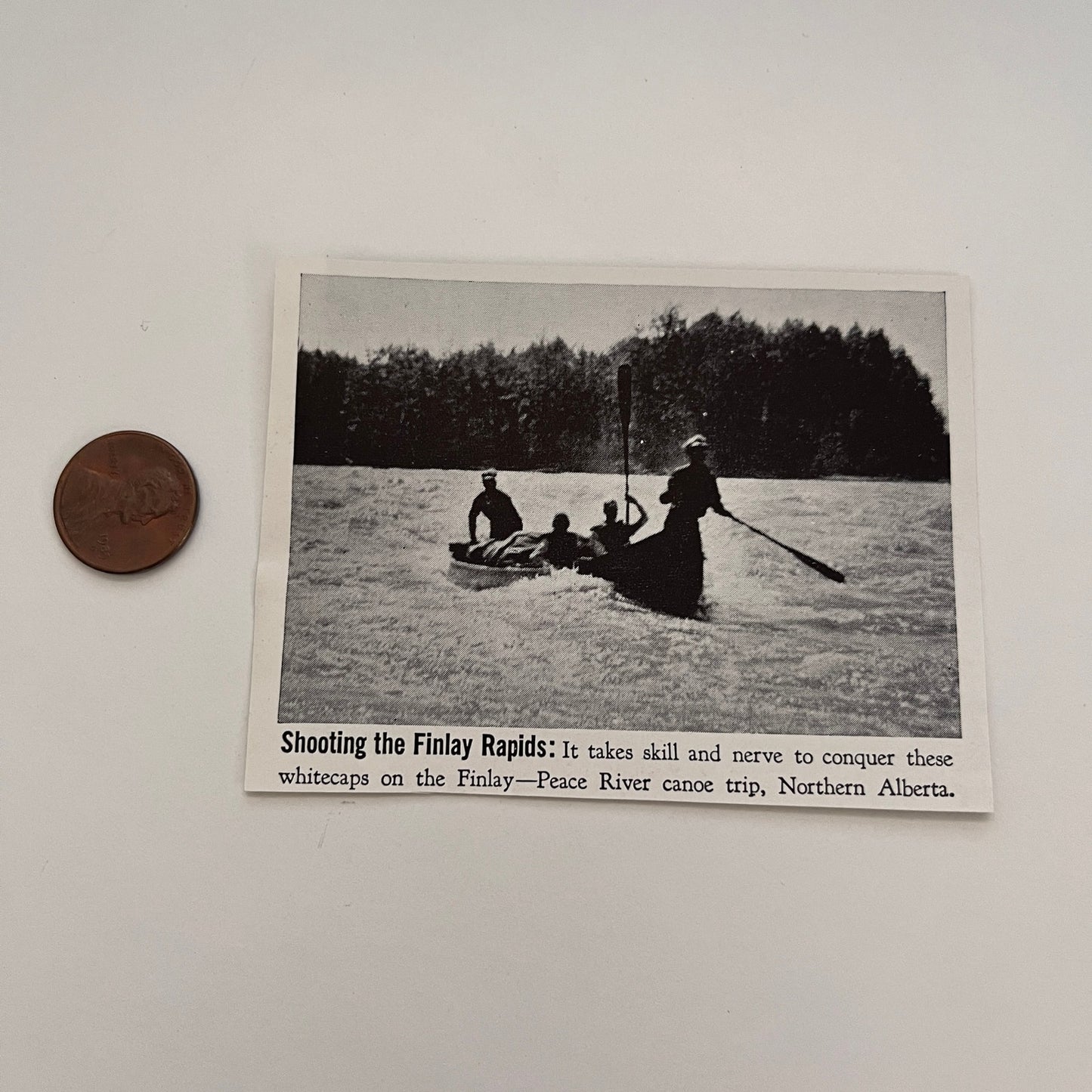 Shooting the Finlay Rapids Peace River AB Canada 1941 Magazine Picture SAG4-M2