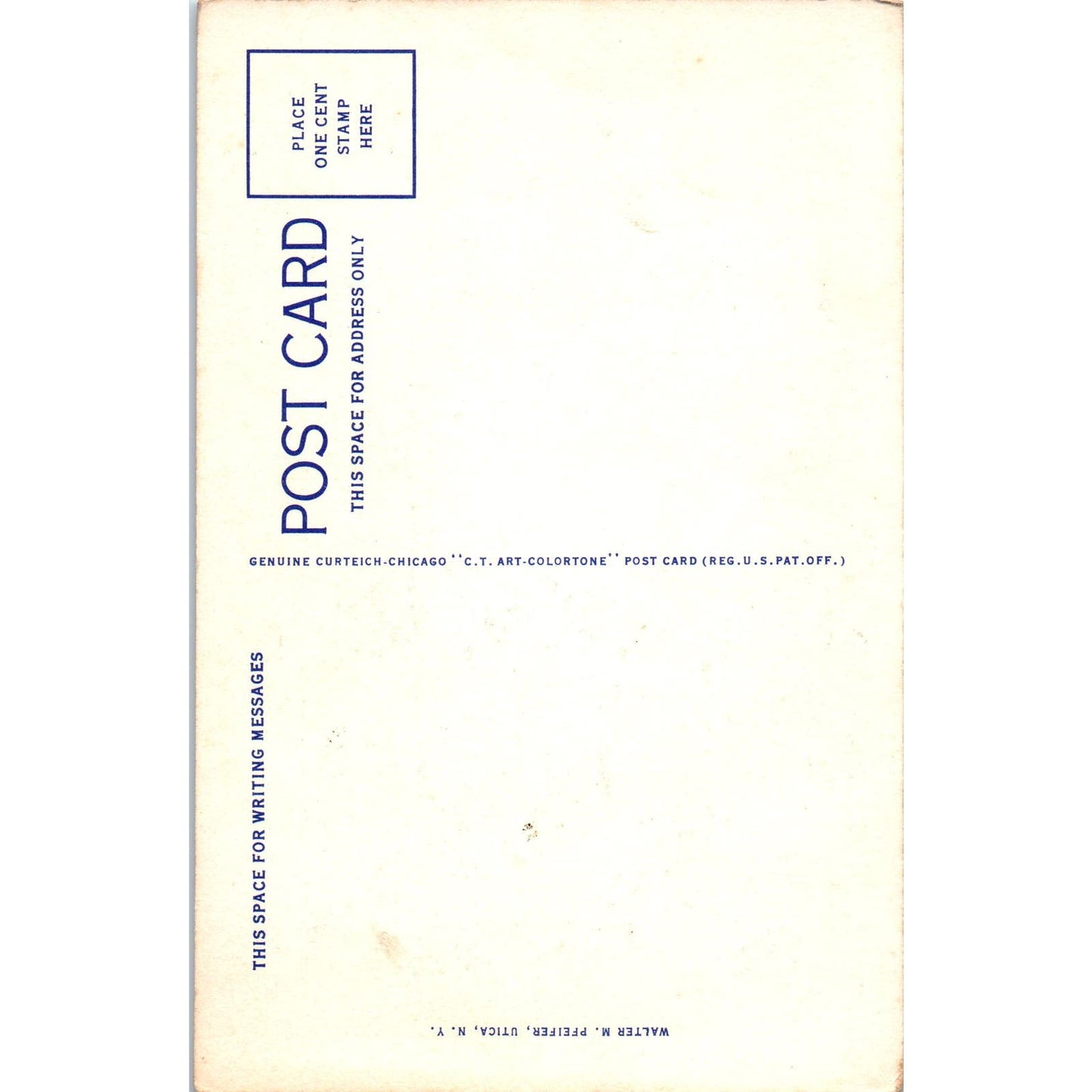 Hotel Utica, Utica NY Vintage Original Postcard PC9