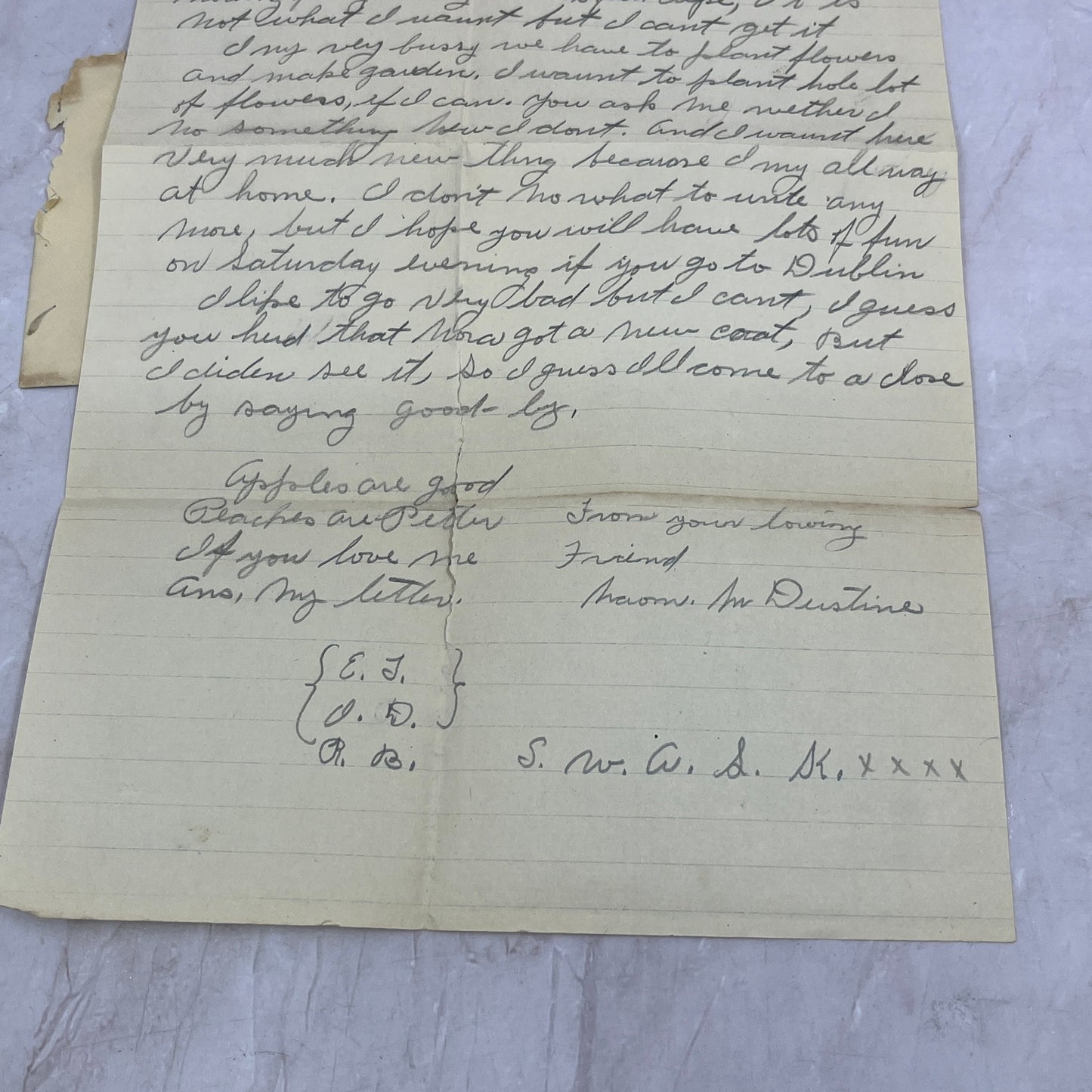 1926 Perkasie Letter to Elsie Shulp Doylestown PA Postal Cover Ai5-PCL