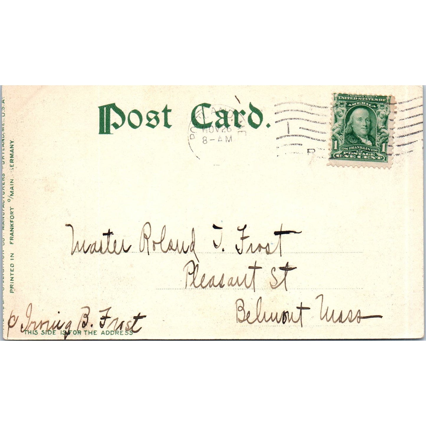 c1905 View on Sebago Lake Maine Original Postcard PC10