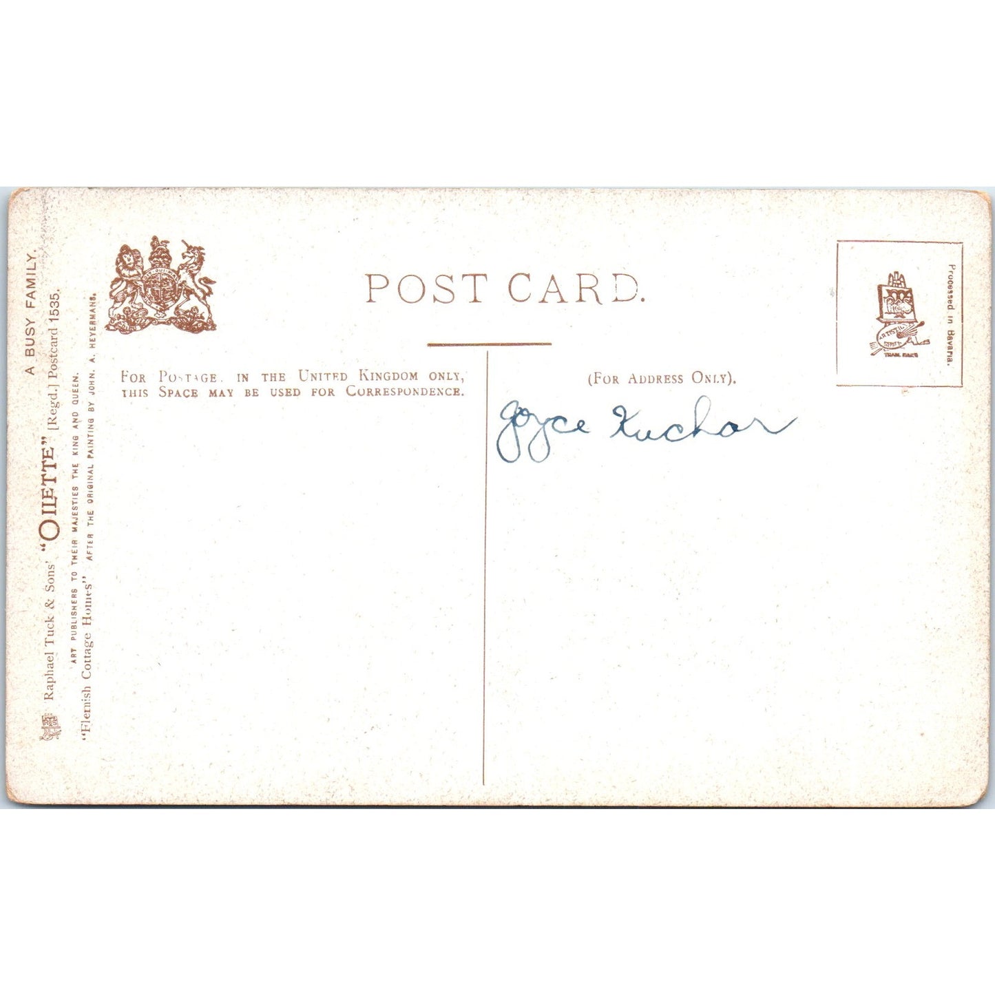 Flemish Cottage Homes Tuck Oilette Original Postcard TK1-P17