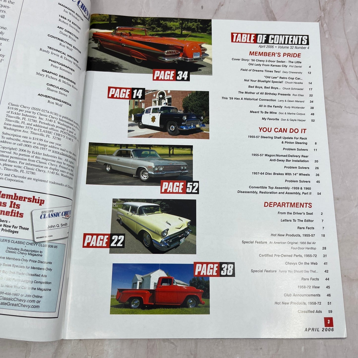 Rack & Pinion Update - '55, '56, '57 Classic Chevy World Magazine - Apr 2006 M29