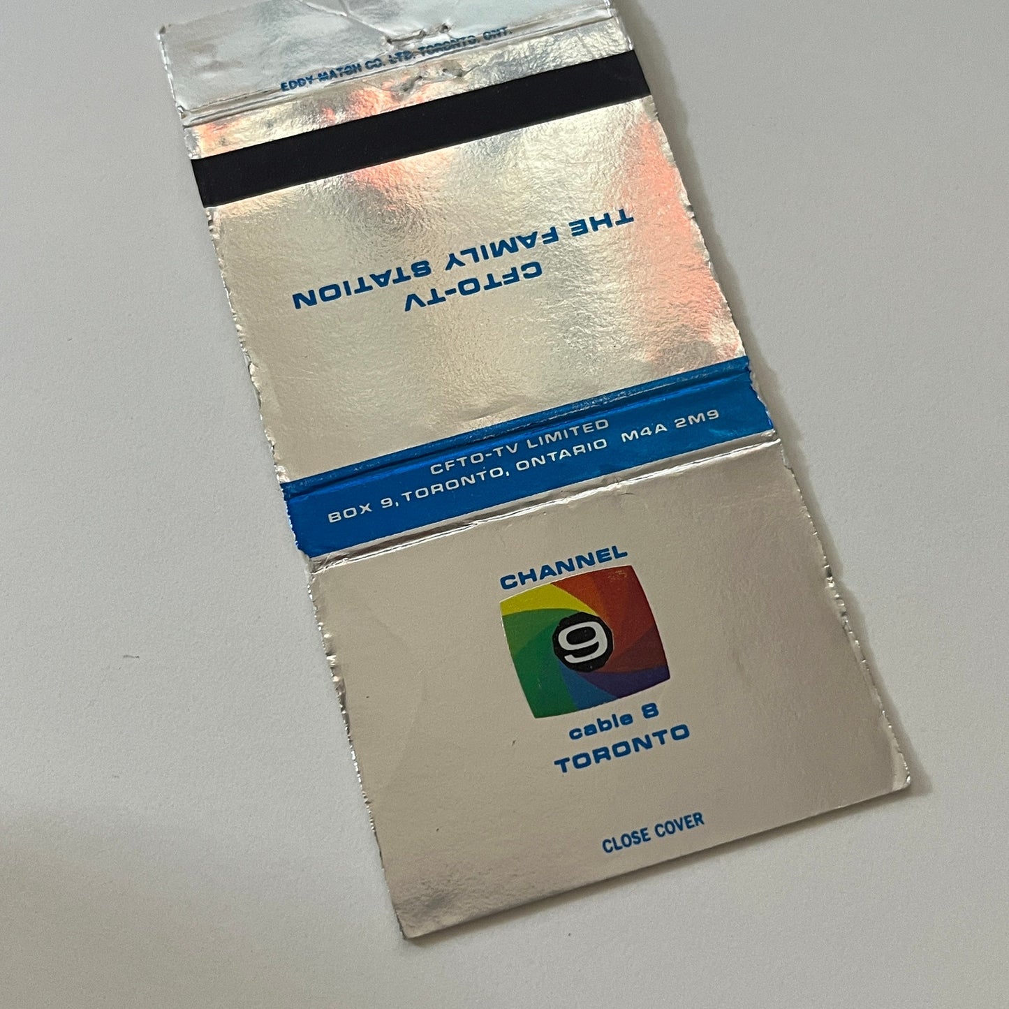 Channel 9 Toronto CFTO-TV Family Station Vintage Matchbook Cover MM5-7
