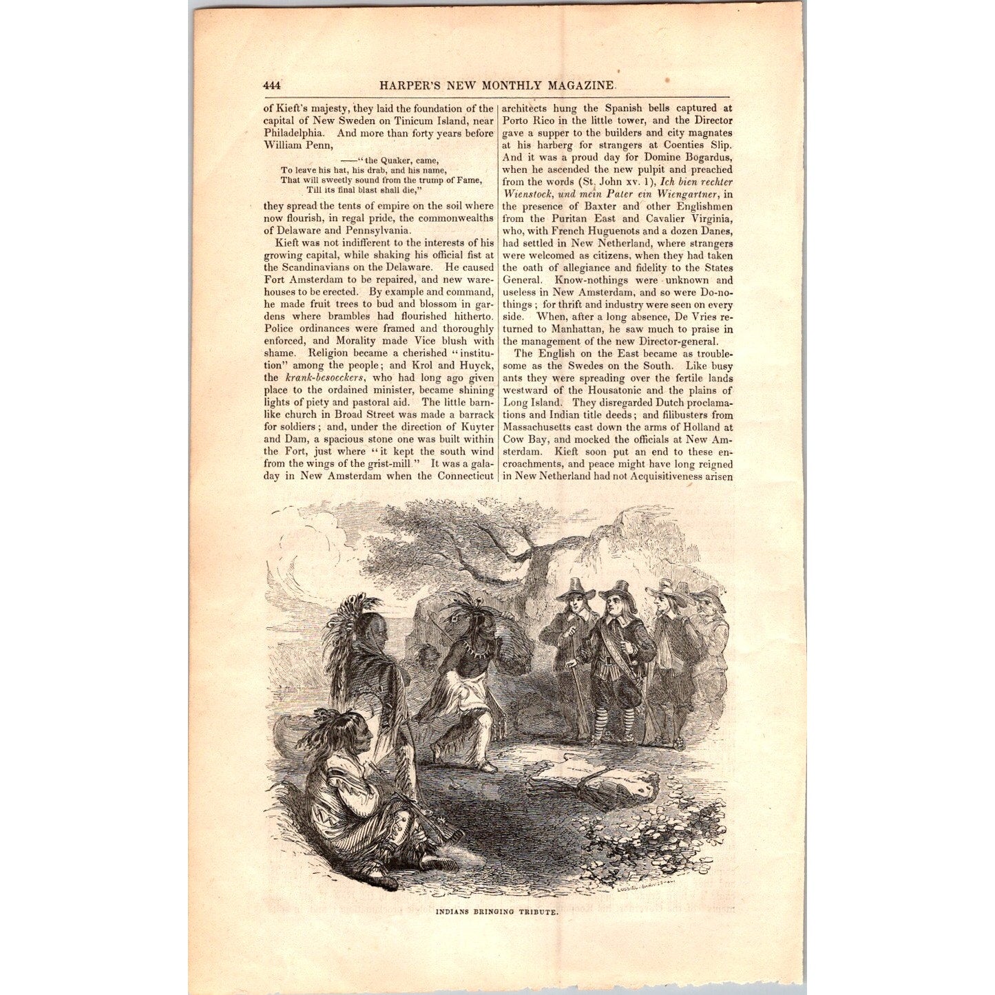 Dutch on the Manhattan Henry Hudson NY - 11 Pages 1854 Article I19