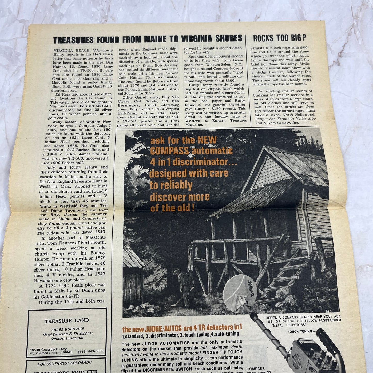 1976 Nov - International Treasure Club Digest - Treasure Hunting Gems Rocks M18