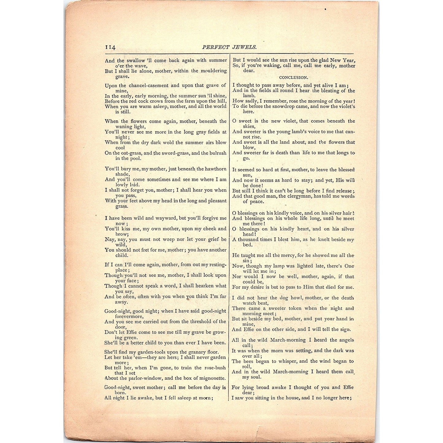 The May Queen Alfred Lord Tennyson 1884 Engraving TA5-CJ-1