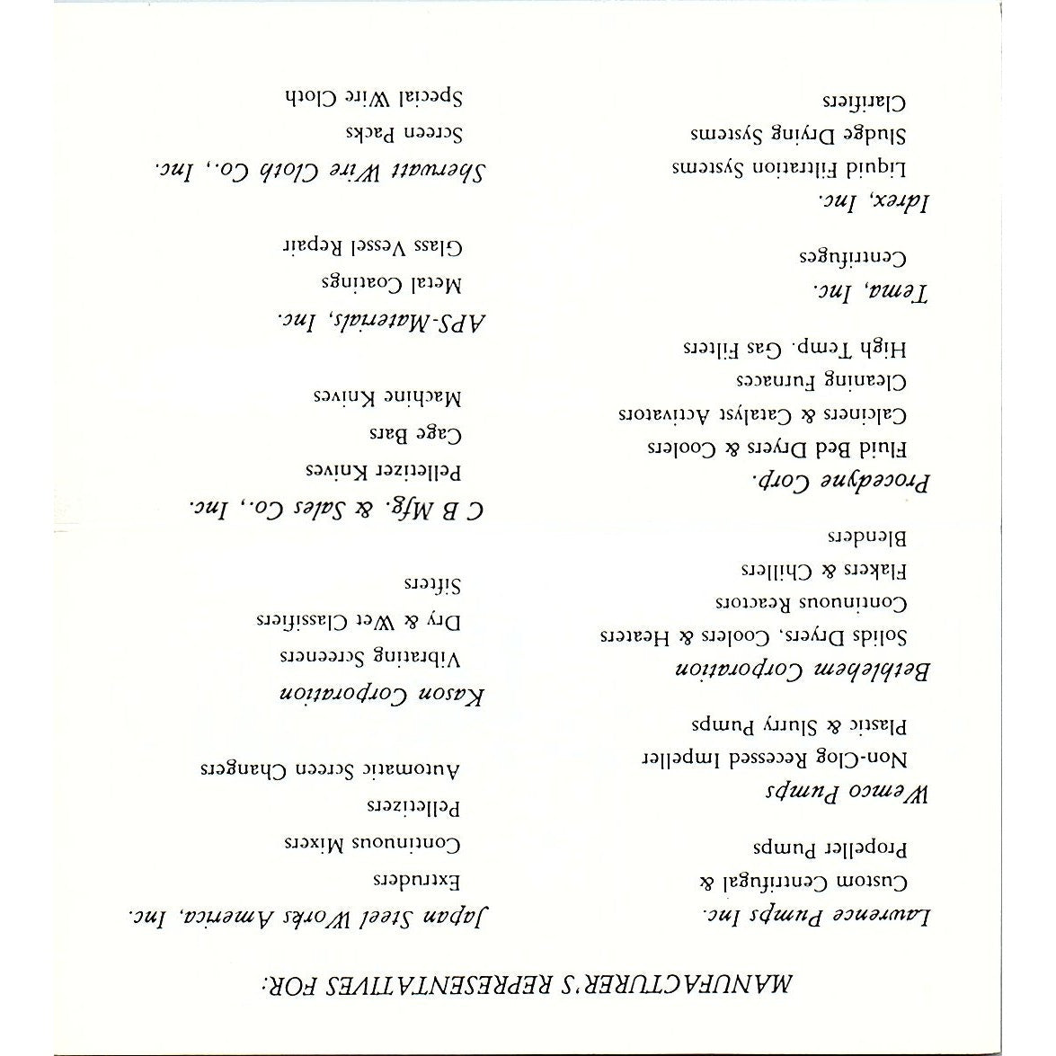 Chavco Equipment Inc A. J. Tony Colca Bellaire TX Vintage Business Card SB4-B10