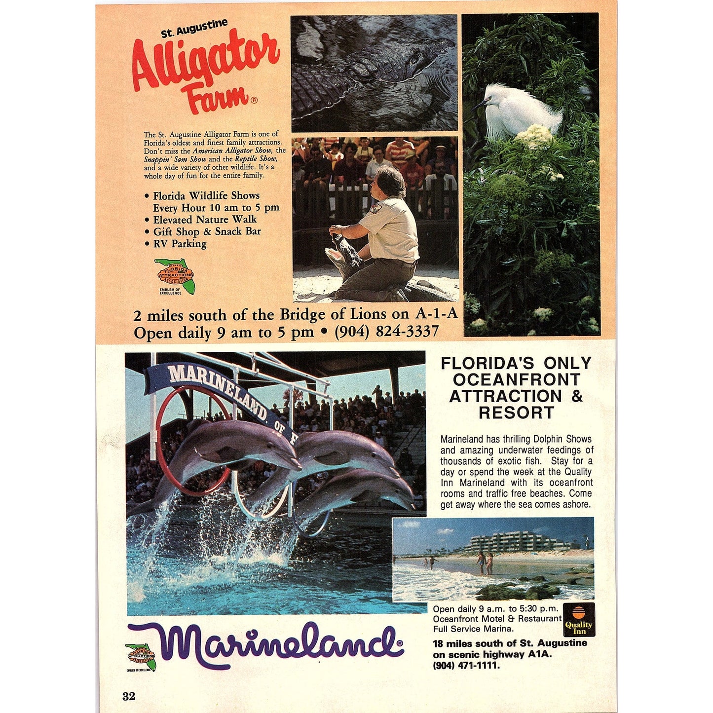 Gonzalez-Alvarez House - Oldest House in St. Augustine FL 1989 Ad AF9-13