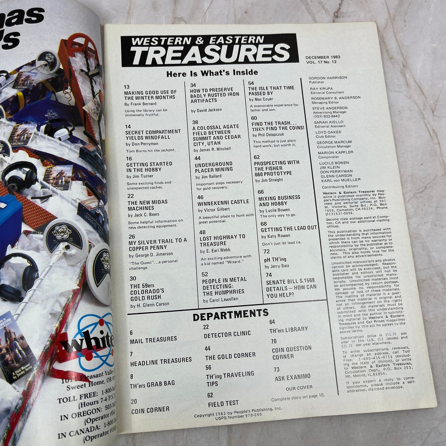 1983 Dec - Western & Eastern Treasures Magazine - Treasure Hunting Gold M13