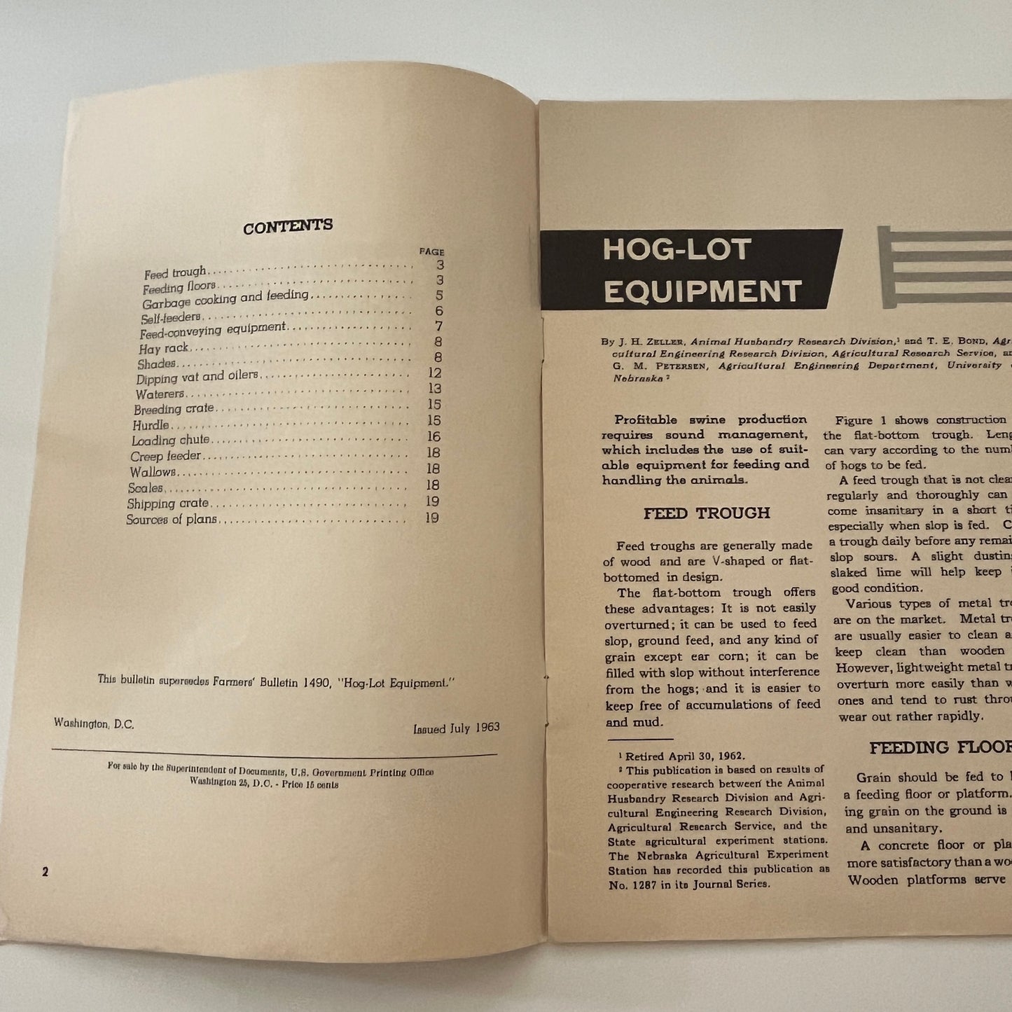 Hog-Lot Equipment 1963 USDA Farm Bulletin Booklet TK2-XB4