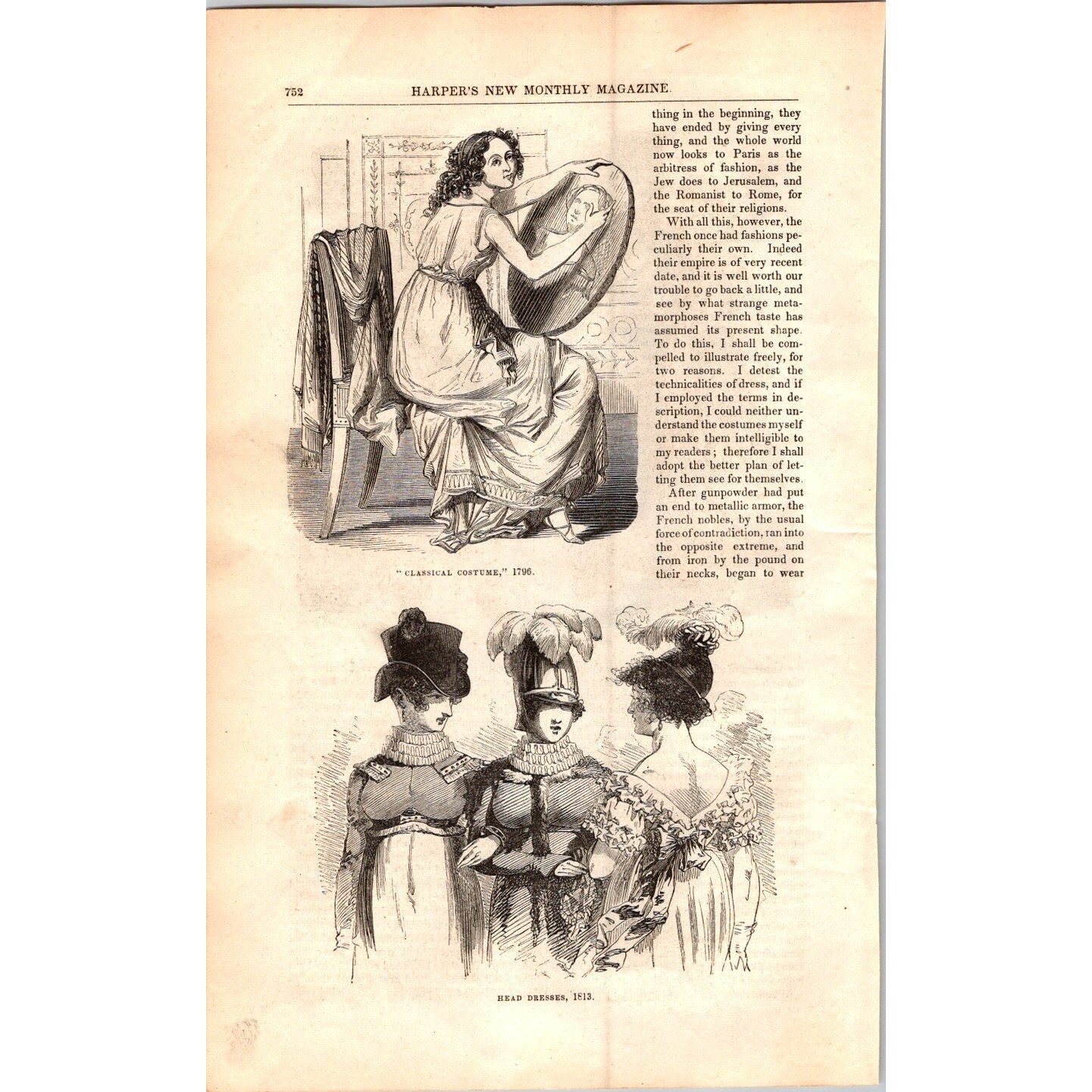 The Generations of Fashions - Ladies Fashion 7 Pages 1854 Article I19