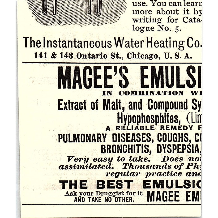 Beeman's Pepsin Gum Beeman Chemical Co Cleveland OH 1892 Ad AG2-M19
