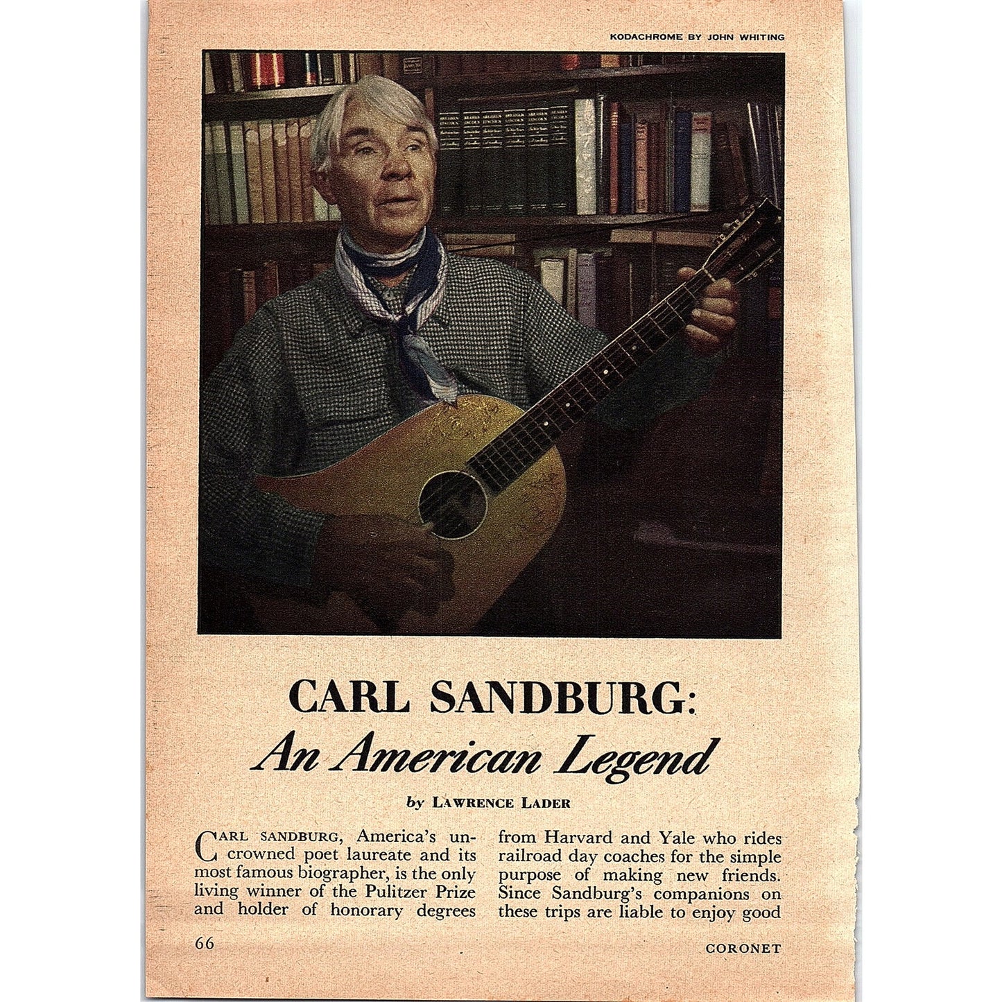 1950s View Out of a Window Man Shoveling Snow on Winter Day Art Print 5x7 V19