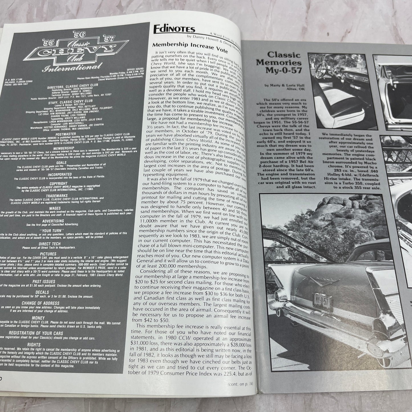 Late Model Hubs - '55, '56, '57 Classic Chevy World Magazine - Feb 1983 M30