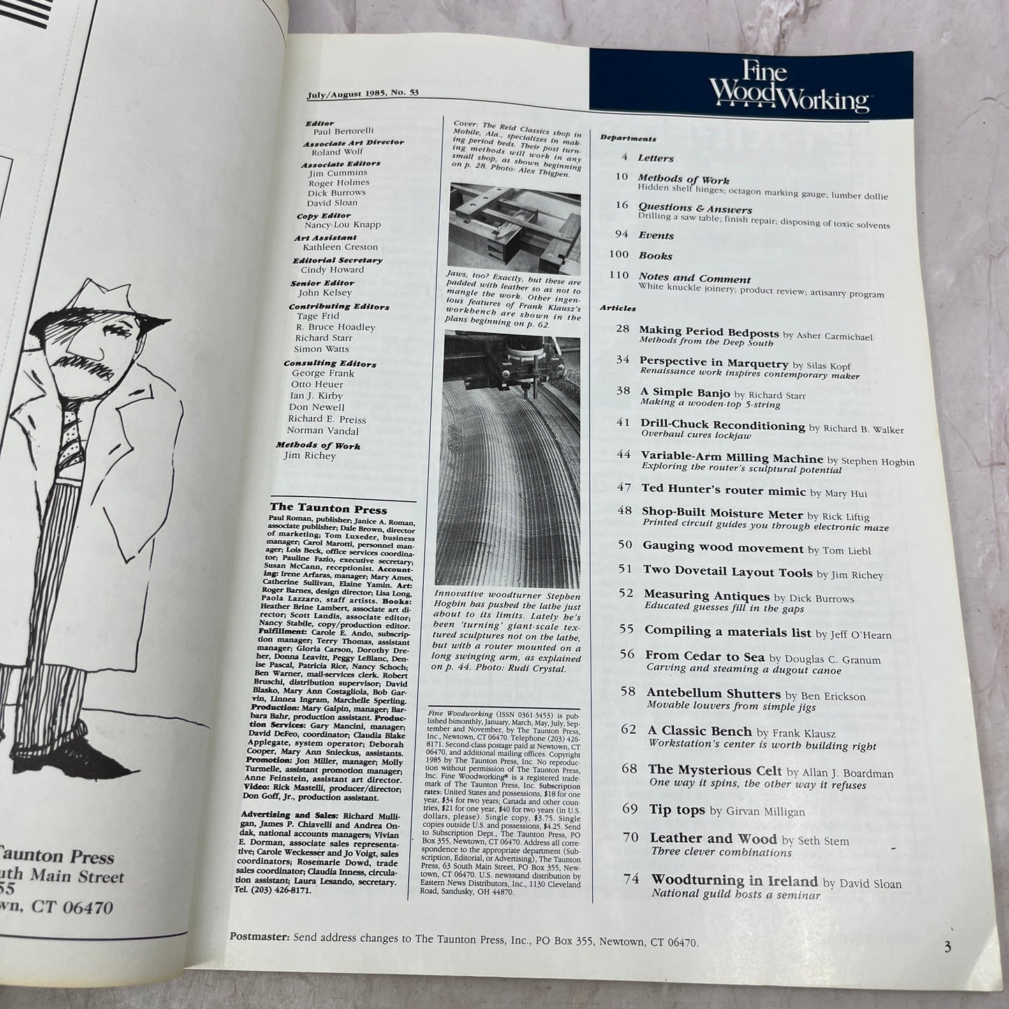 Making Bedposts - Jul/Aug 1985 No 53 - Taunton's Fine Woodworking Magazine M35