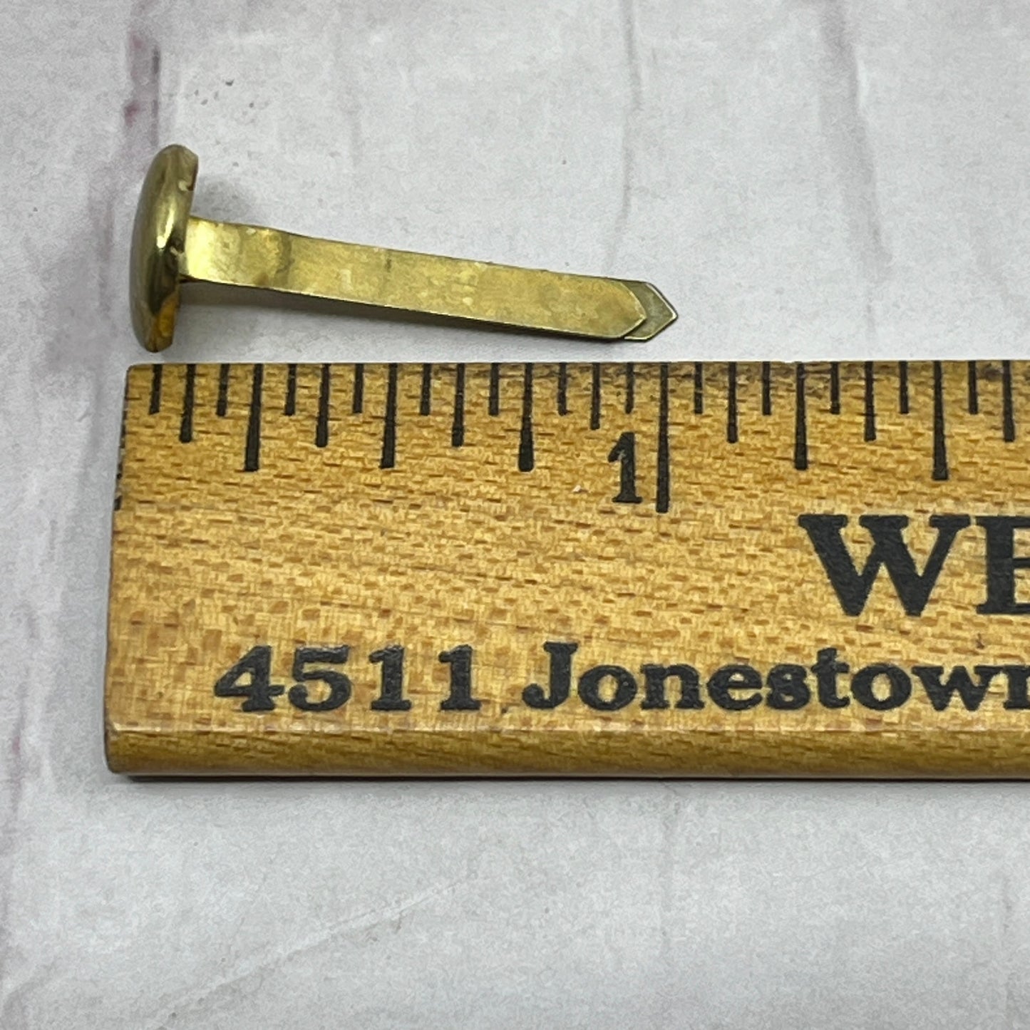 Vintage Deco Fasteners - Brads - 1" Big Top Brass- 40 Brads SB7