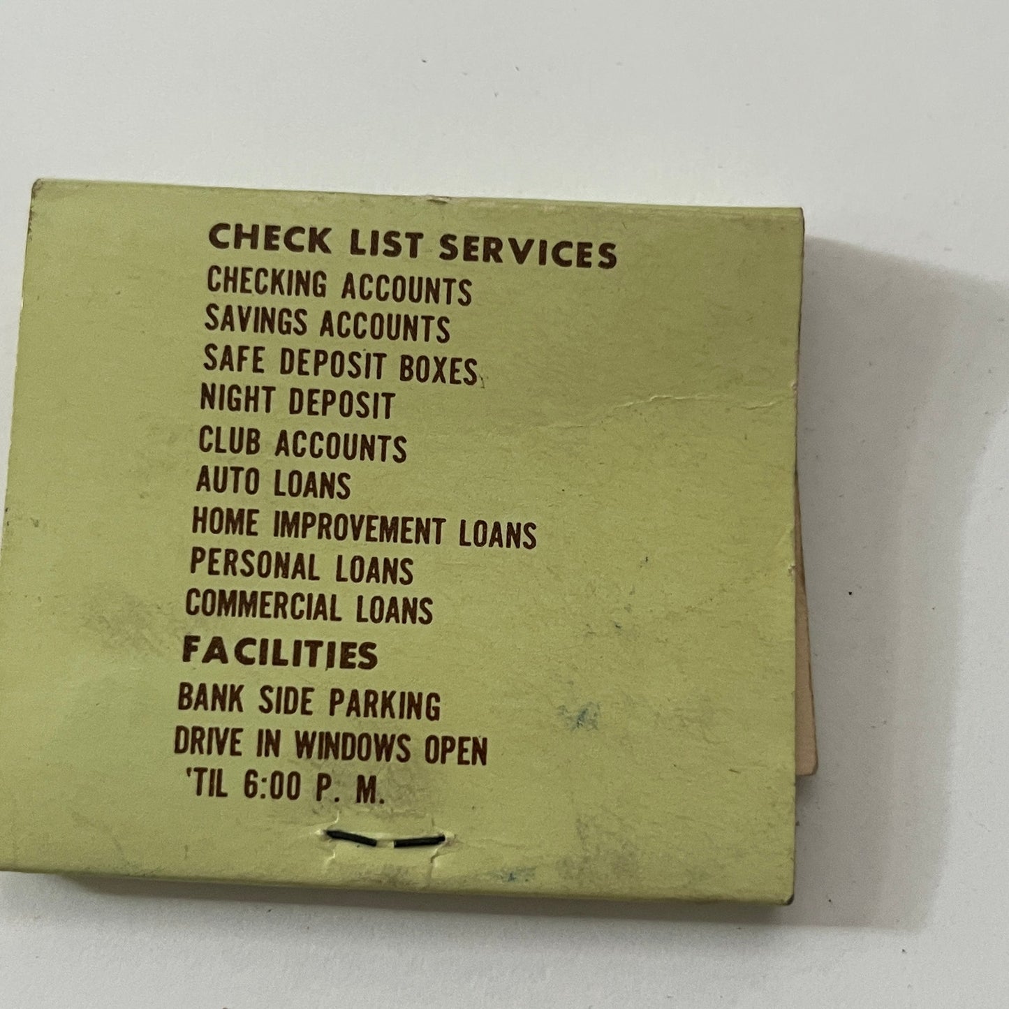 Citizens Bank and Trust Co of Glastonbury CT Vintage Matchbook Cover TB8-MB-8